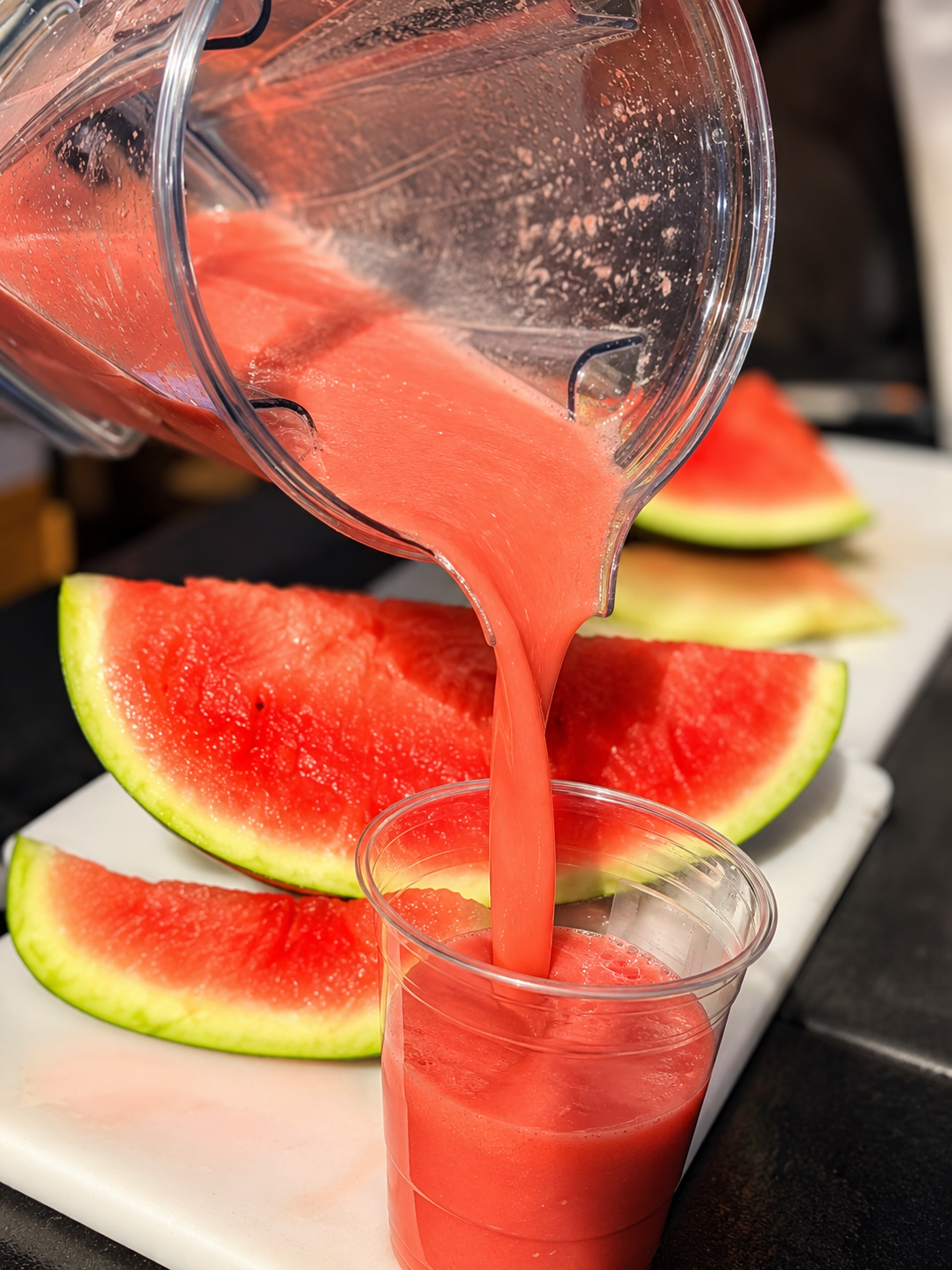 Fresh fruit prep for healthy juices smoothies and wellness drinks at Fusion Health Juice Bar in Hartford CT